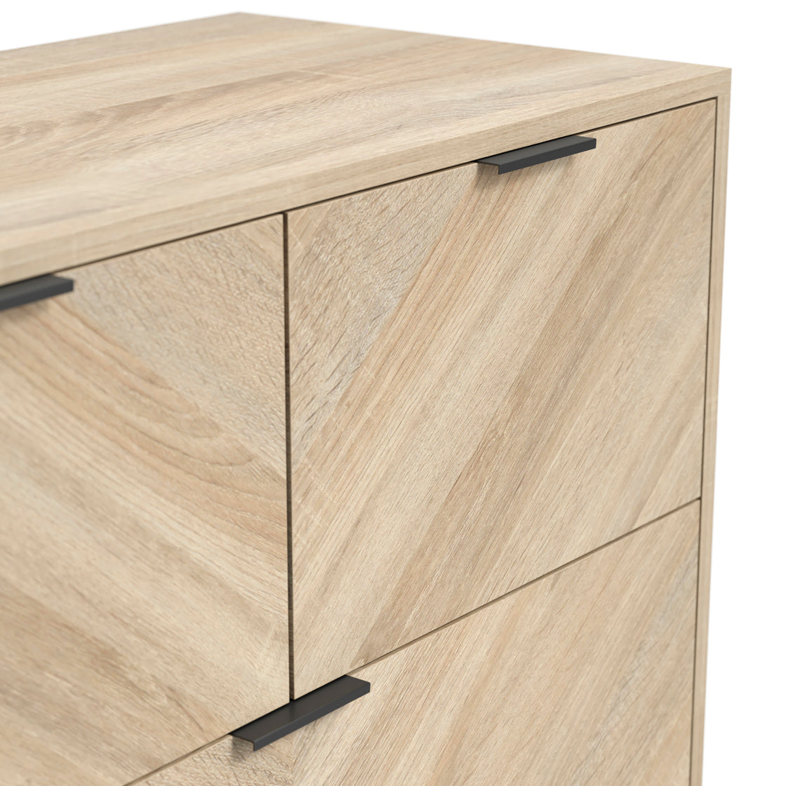 Stockholm Chevron Light Wood Chest of Drawers | 4 Drawers